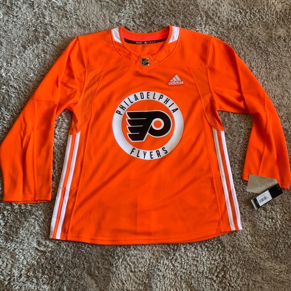 orange hockey practice jersey